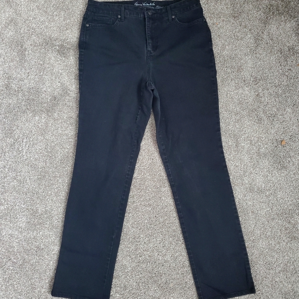 Gloria Vanderbilt Jeans 10 black rail straight a3